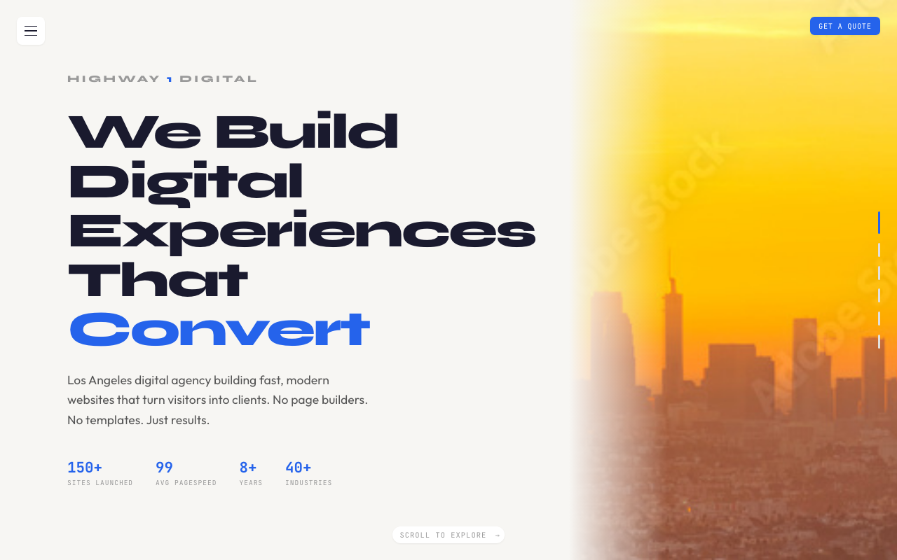 V11 Blade Dashboard homepage screenshot