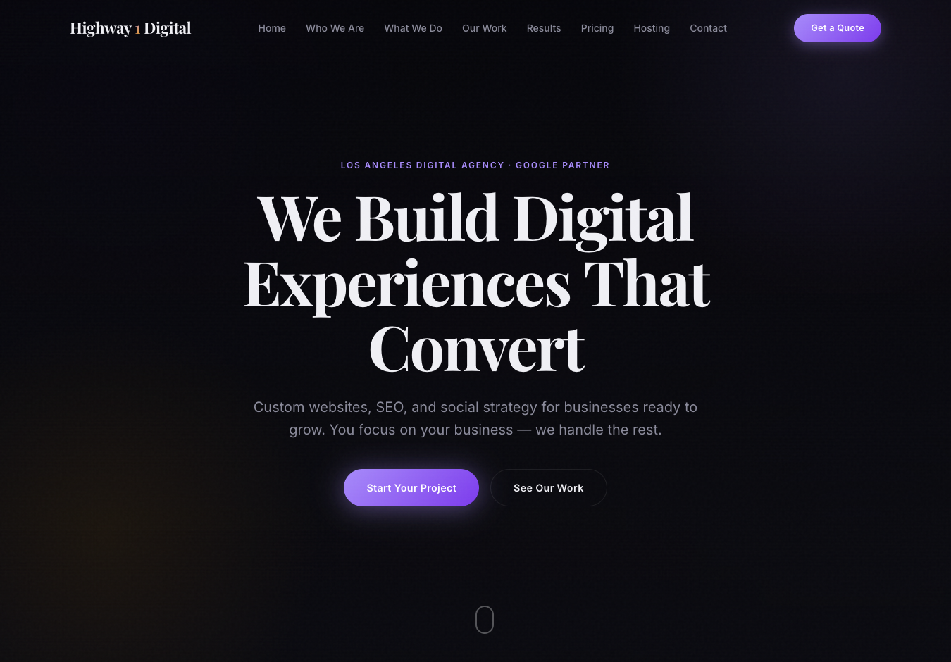 V1c Motion Design homepage screenshot