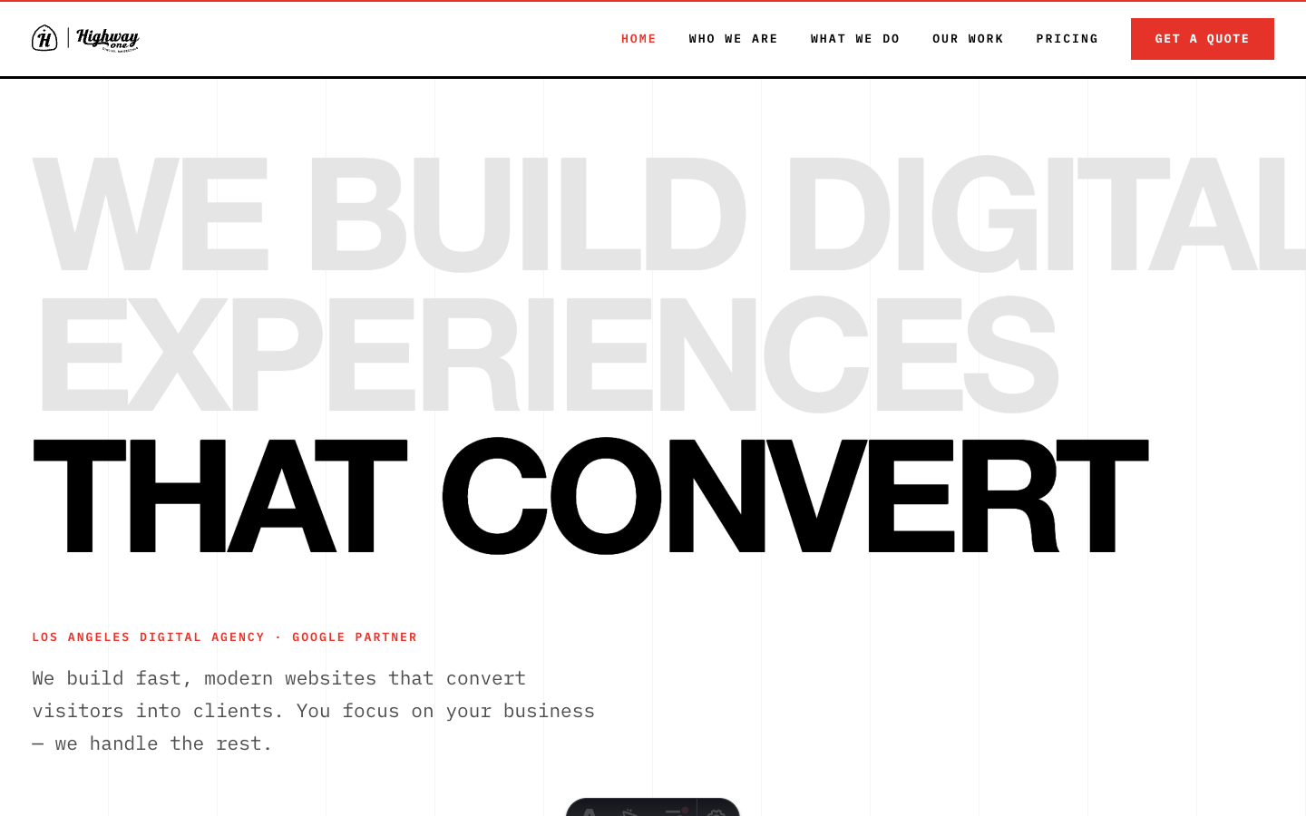 V2 Clean Brutalist homepage screenshot