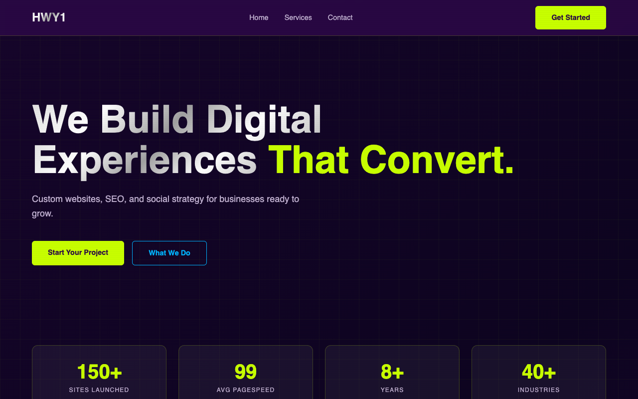 V23b Brutalism Retro revision homepage screenshot