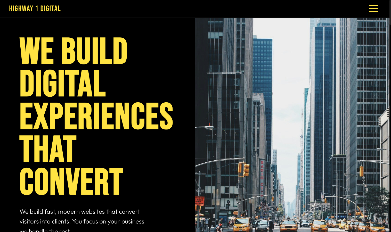 V5 Bold/Loud homepage screenshot