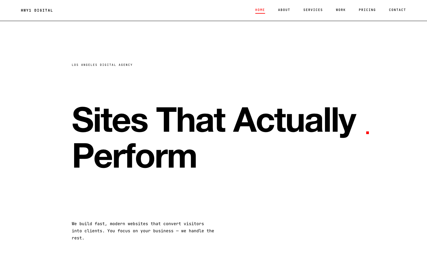 V6 Minimal Swiss homepage screenshot