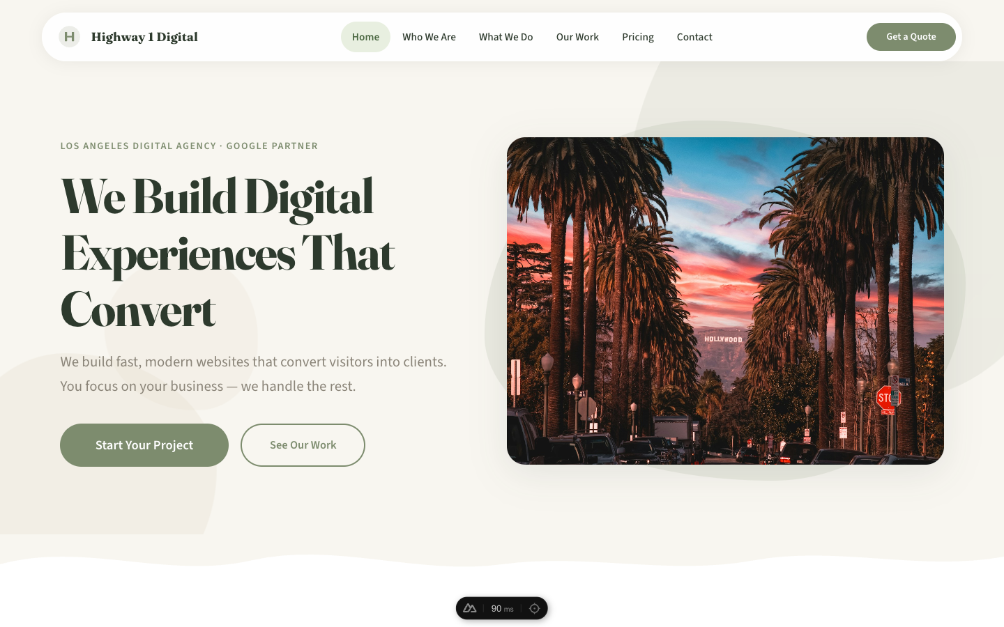 V7 Organic/Natural homepage screenshot